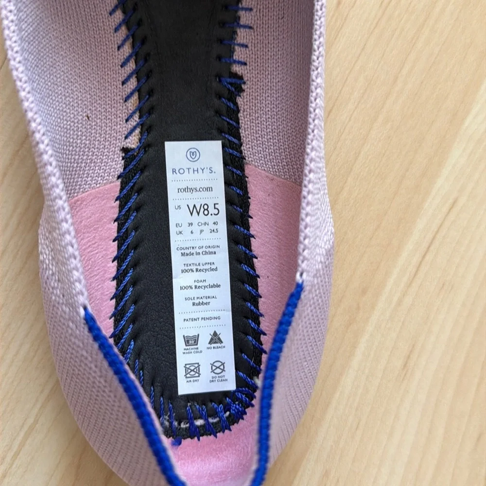 Rothy's Lavender Pointed Toe Flats - Picture 8 of 9